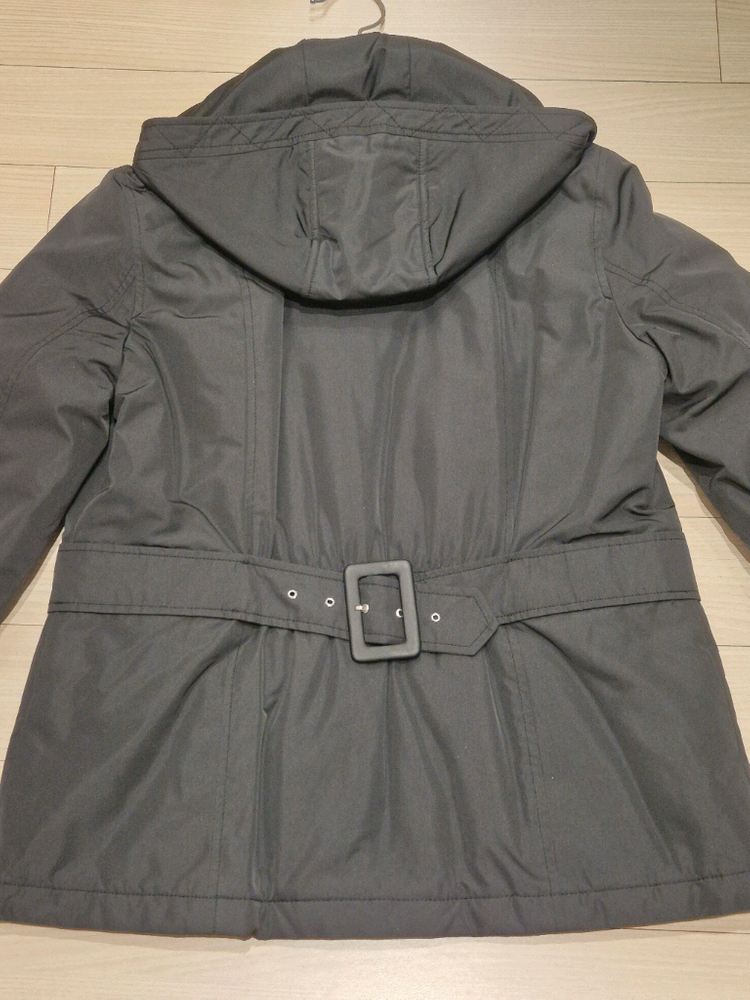 빈폴 여성 경량 패딩(얇은 솜 내장) 후드 벨트 자켓블랙 이미지