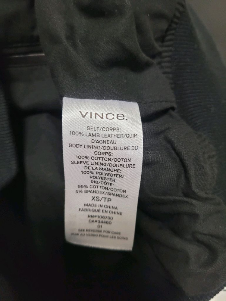빈스 양가죽 자켓 블랙xs 이미지