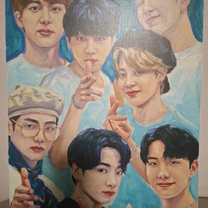 BTS 방탄소년단 팬아트 캔버스 액자 32*42cm 이미지