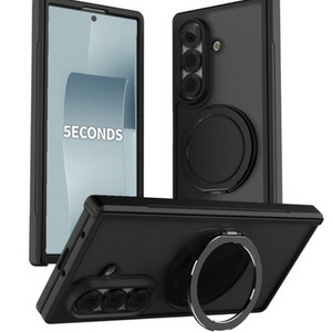 갤럭시 Z폴드7(F966) 케이스 맥세이프 호환 거치대 맥폴더 힌지 보호 커버 블랙 이미지