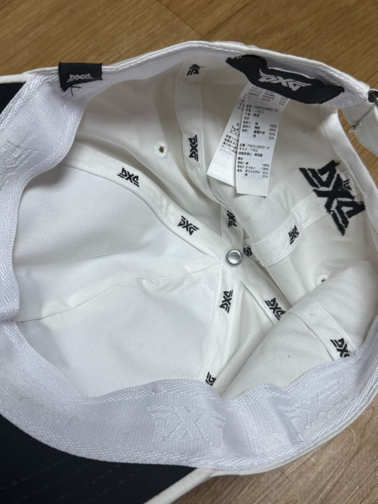 PXG 화이트 볼캡 모자 이미지