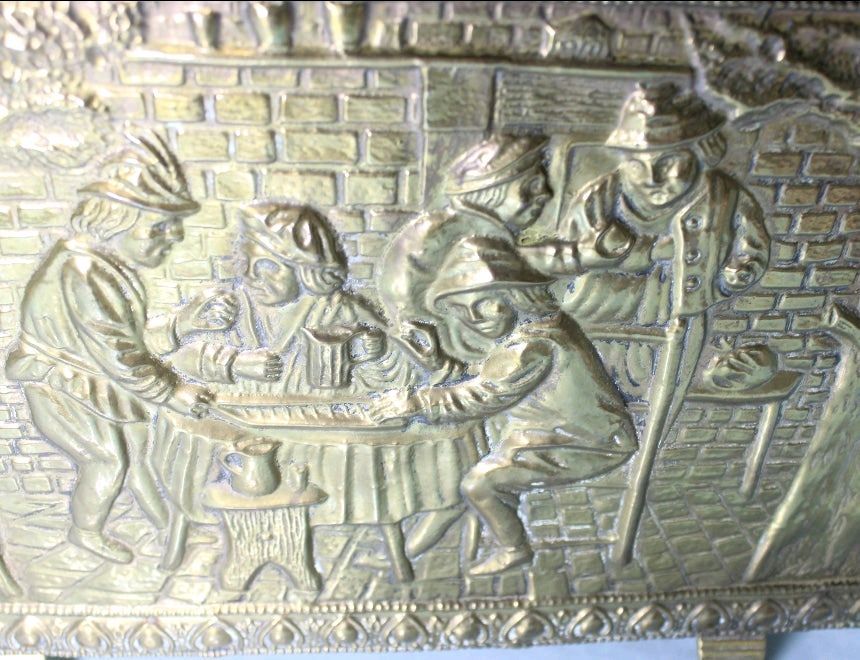 1960s 영국 빈티지 원목 & 황동 핸드메이드 매거진 랙 이미지