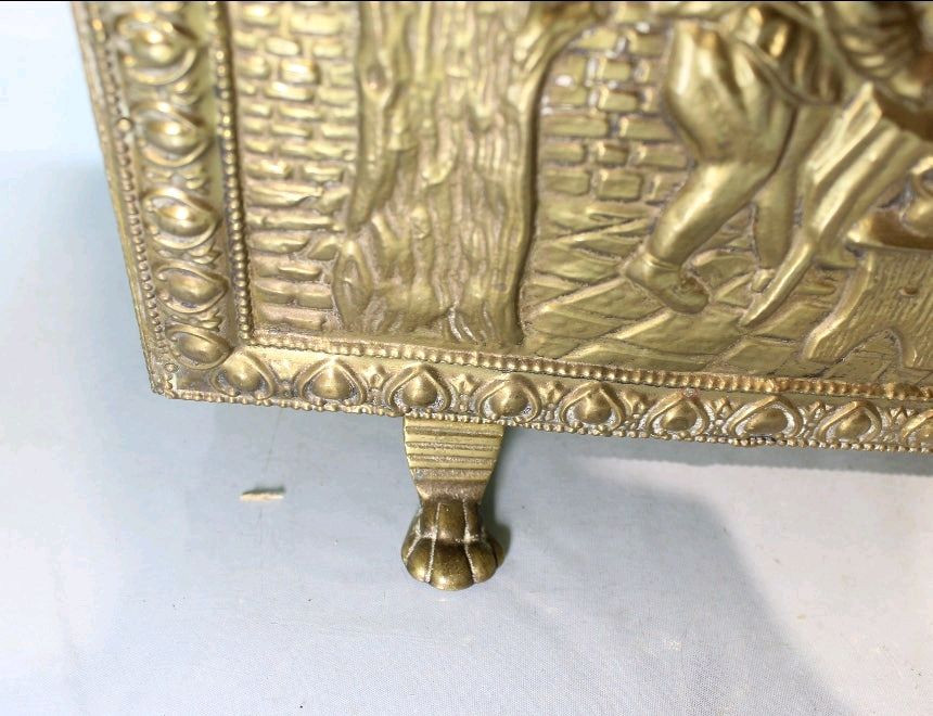 1960s 영국 빈티지 원목 & 황동 핸드메이드 매거진 랙 이미지