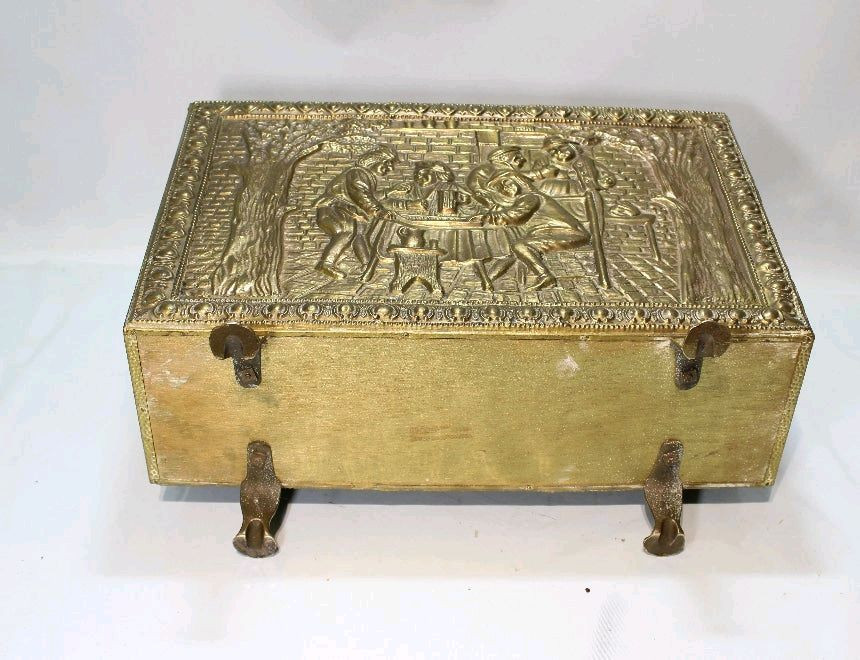 1960s 영국 빈티지 원목 & 황동 핸드메이드 매거진 랙 이미지