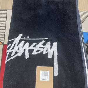 스투시 다이스 자카드 비치 타월 블랙 이미지