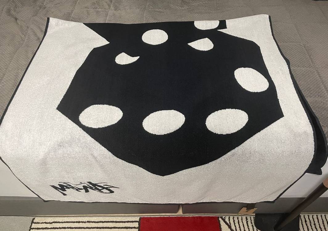 스투시 다이스 자카드 비치 타월 블랙 이미지