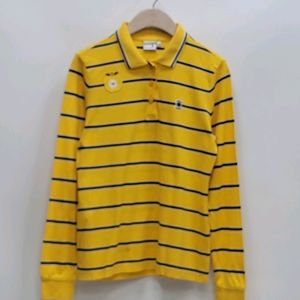 W.ANGLE 와이드앵글 골프 스트라시프 셔츠 / 여 90 옐로우 이미지