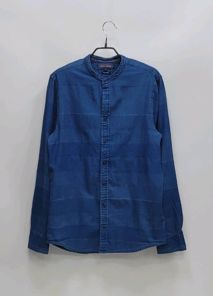 TOMMY HILFIGER 타미힐피거 인디고 코튼 셔츠 / 남 M 블루 이미지
