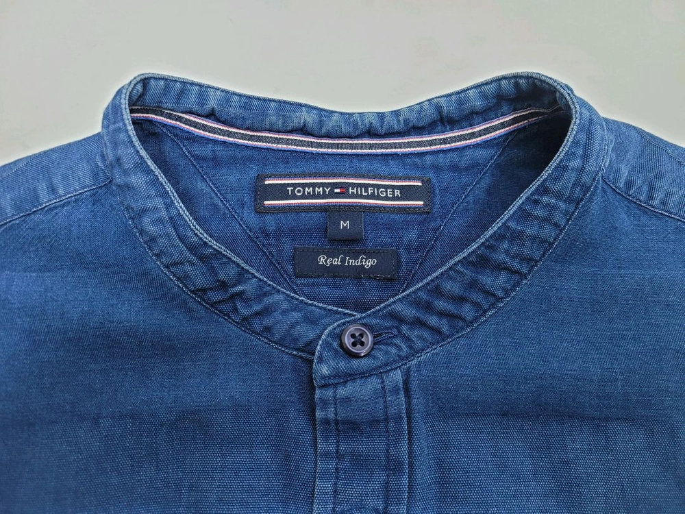 TOMMY HILFIGER 타미힐피거 인디고 코튼 셔츠 / 남 M 블루 이미지
