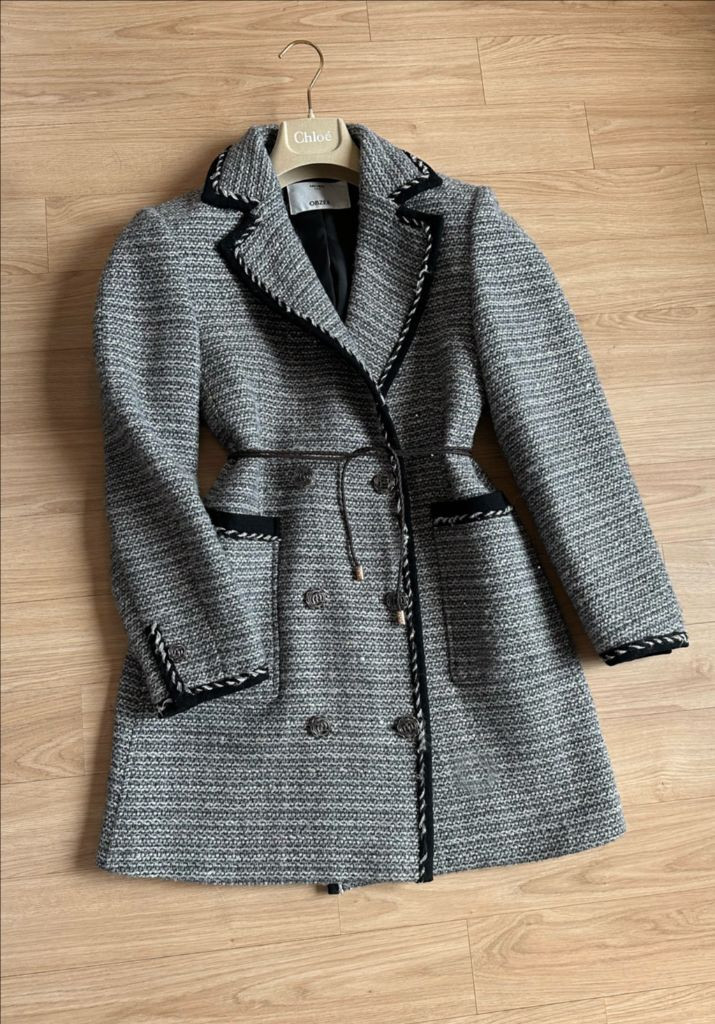 한섬 오브제 23 OBZEE 캐시미어 트위드 코트 겸 원피스 이미지