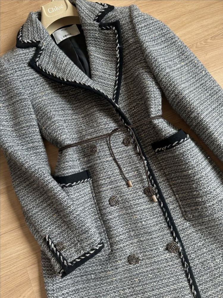 한섬 오브제 23 OBZEE 캐시미어 트위드 코트 겸 원피스 이미지