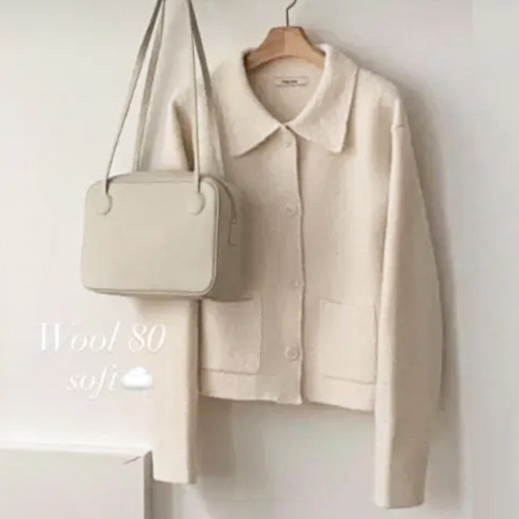 베이지보울(Beige Bowl) 부클 니트자켓 프리사이즈 새상품 이미지