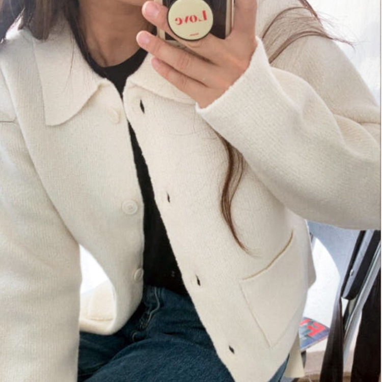 베이지보울(Beige Bowl) 부클 니트자켓 프리사이즈 새상품 이미지