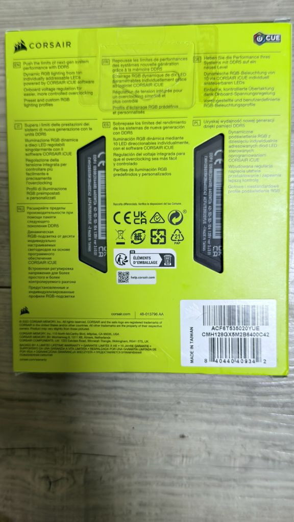 DDR5 128GB 64gb x2 커세어 미개봉 새상품 이미지