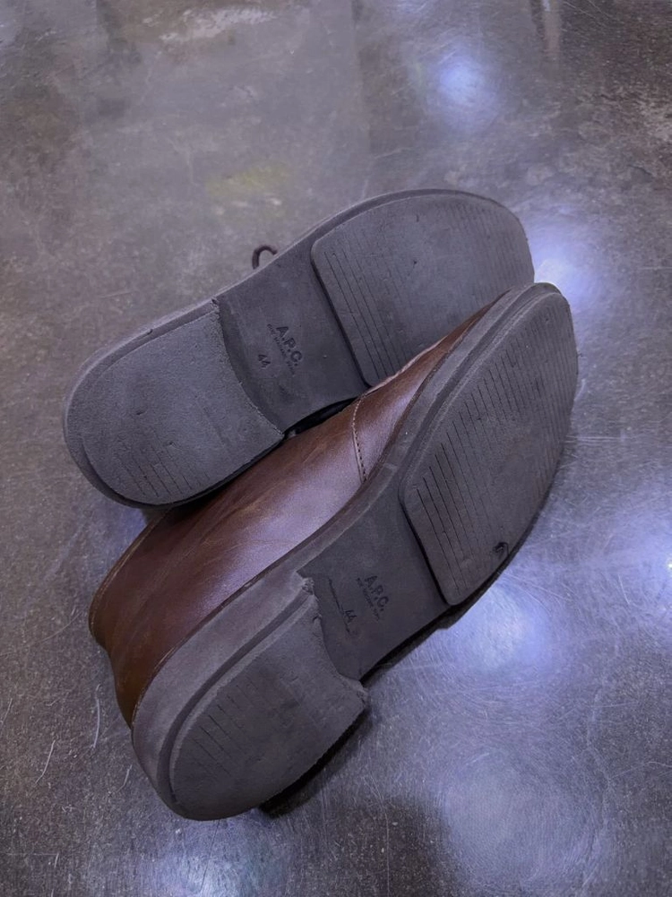 A.P.C. 아페세 에티엔 데저트 레더 부츠 워커 브라운 44 (290) 이미지