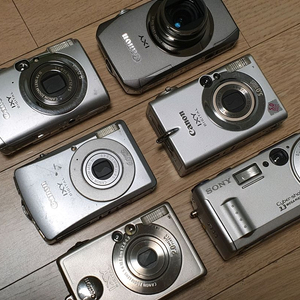 빈티지 디카 6대 부품용 일괄 (캐논5대,소니1대) 이미지