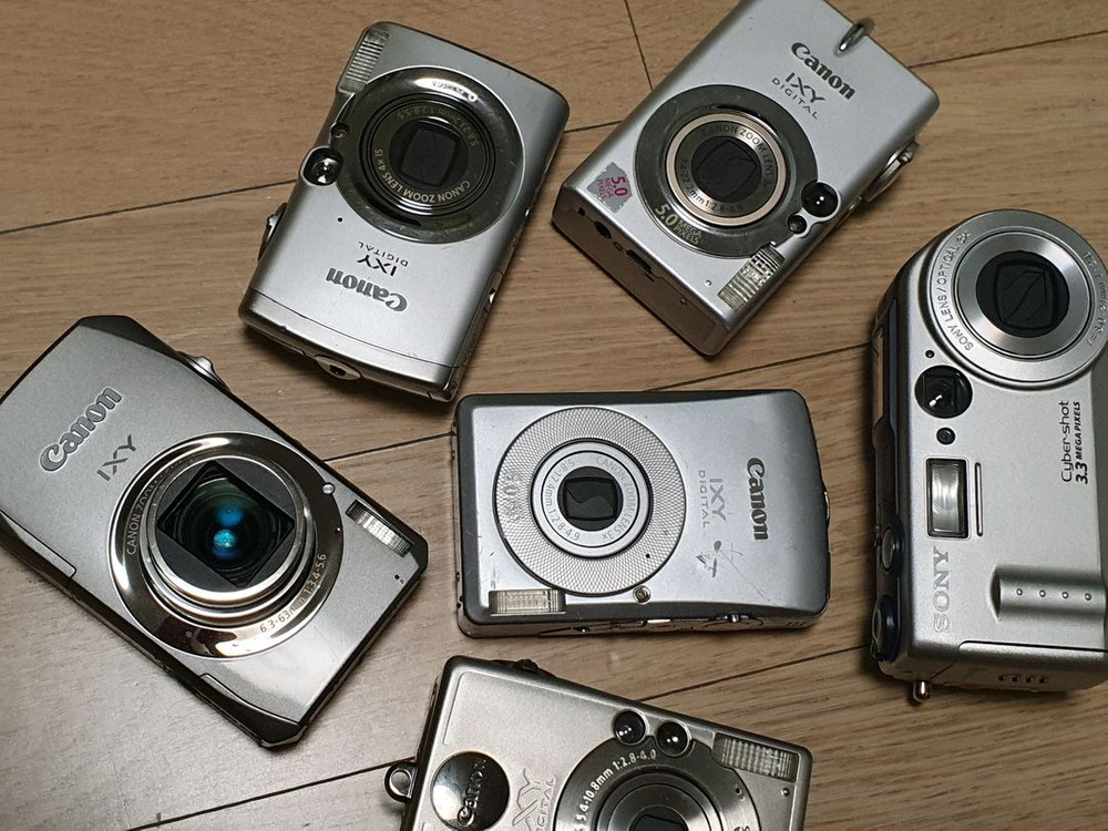 빈티지 디카 6대 부품용 일괄 (캐논5대,소니1대) 이미지