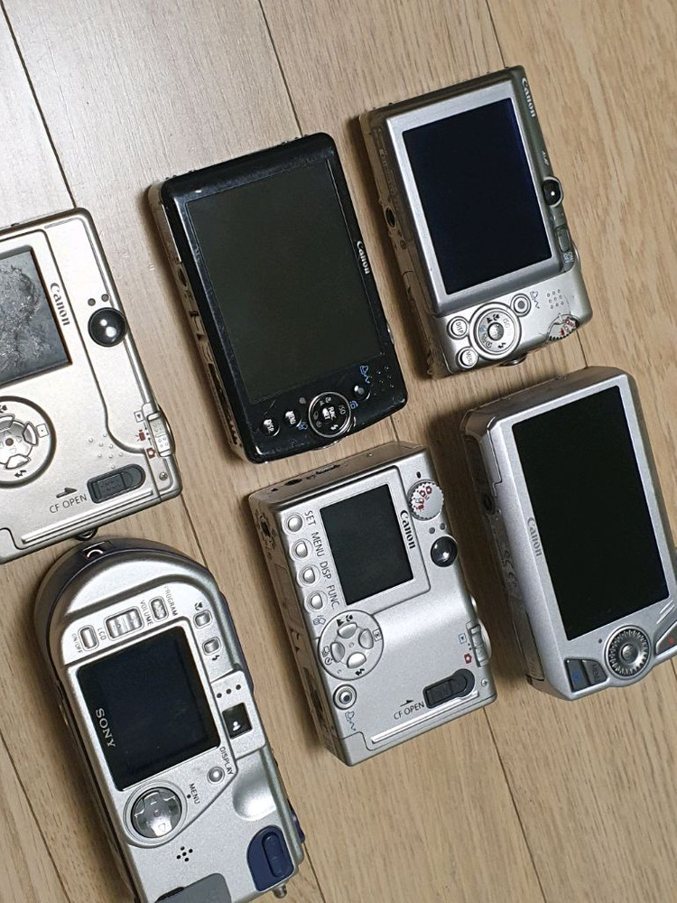 빈티지 디카 6대 부품용 일괄 (캐논5대,소니1대) 이미지