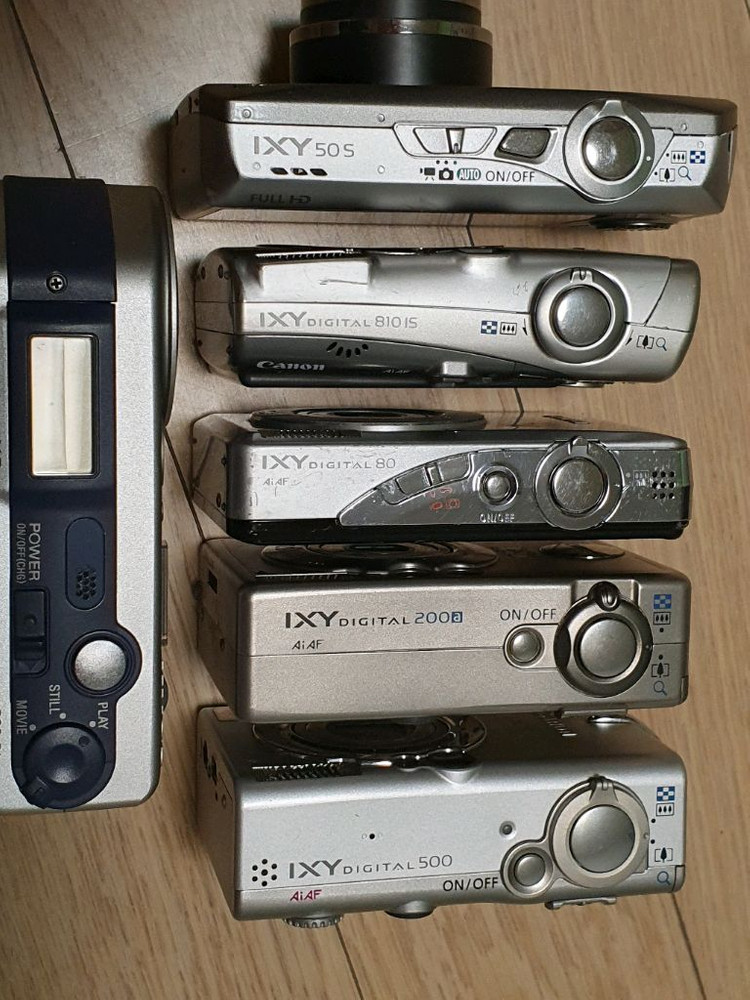 빈티지 디카 6대 부품용 일괄 (캐논5대,소니1대) 이미지