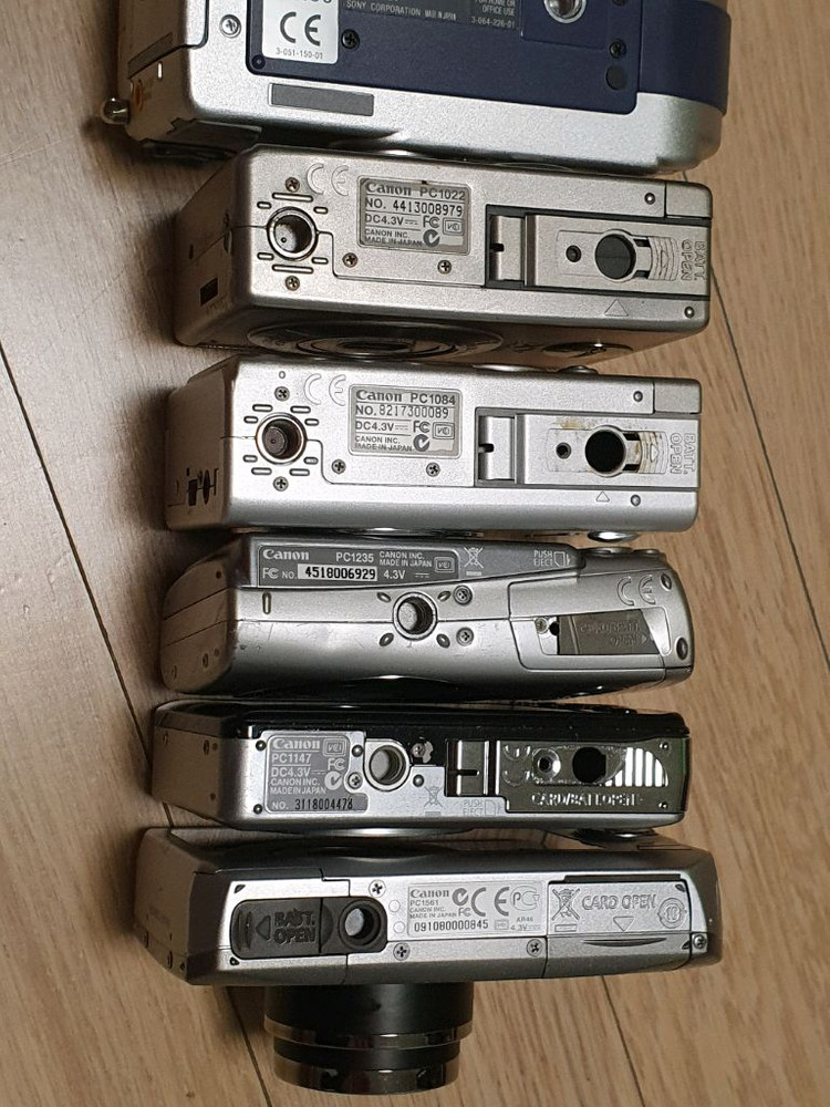 빈티지 디카 6대 부품용 일괄 (캐논5대,소니1대) 이미지