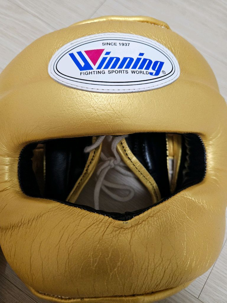 위닝 글러브, 헤드기어, 그로인 가드 황금색 풀세트 판매합니다. 이미지