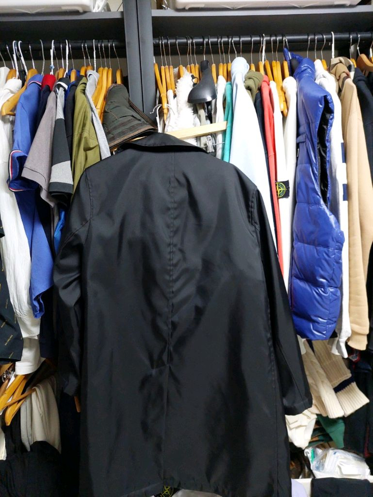 버버리 블랙 2인1 패딩조끼 나일론코트 46 이미지