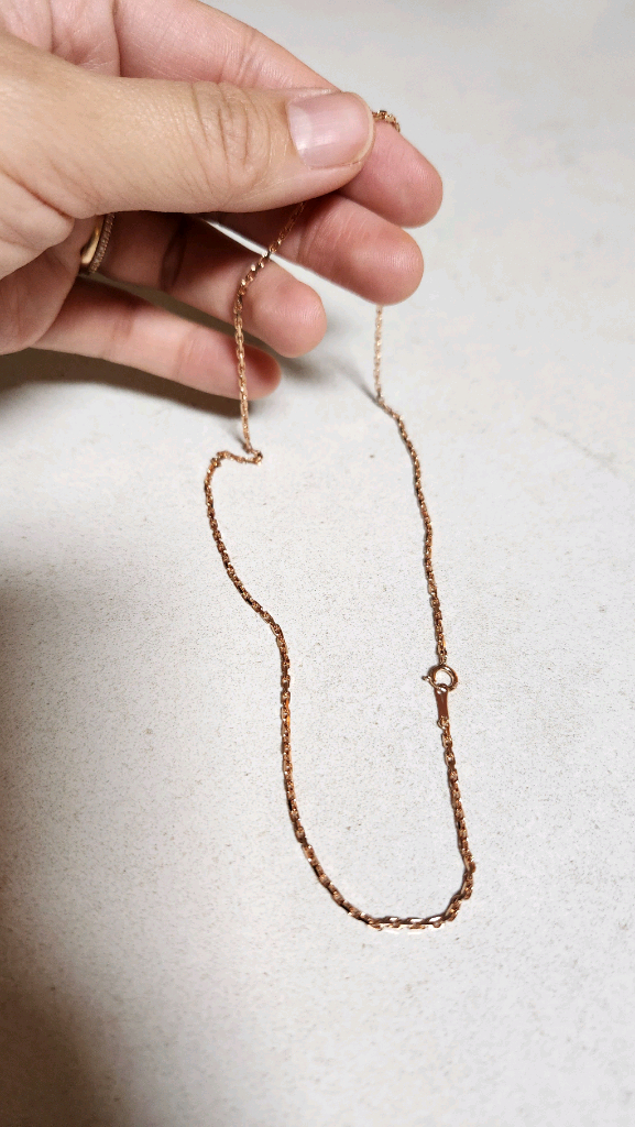 세르트 이태리 볼륨체인 네크리스 목걸이 로즈골드 이미지