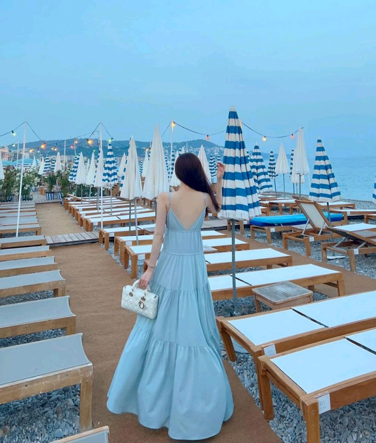 더로랑 셍트로페 드레스 원피스(블루) 이미지