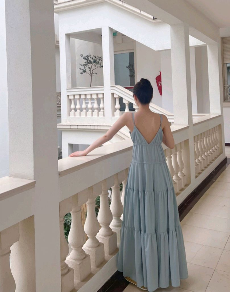 더로랑 셍트로페 드레스 원피스(블루) 이미지