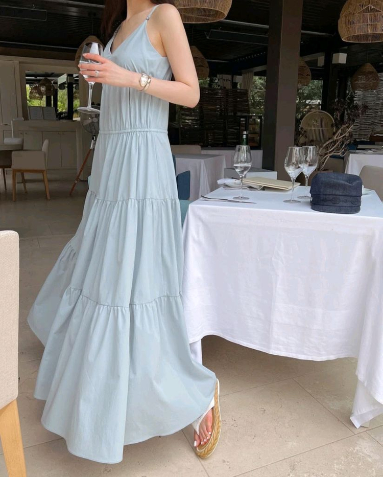 더로랑 셍트로페 드레스 원피스(블루) 이미지