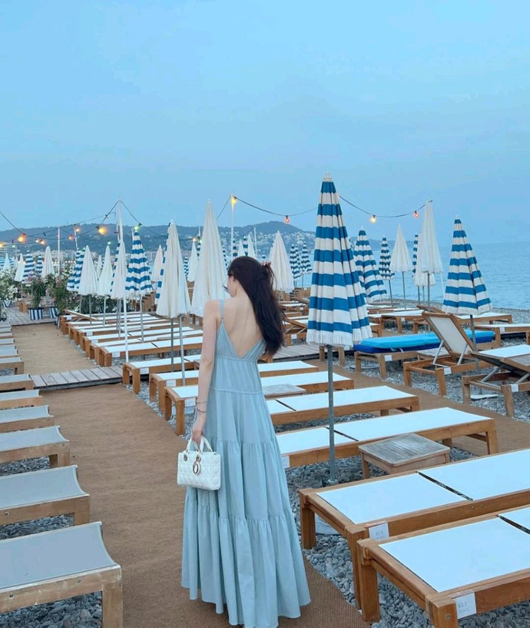 더로랑 셍트로페 드레스 원피스(블루) 이미지