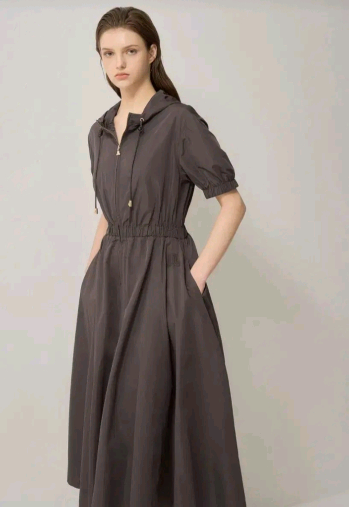 랑방 실크후드원피스 한섬 sjsj 마인 쉬즈미스 이미지