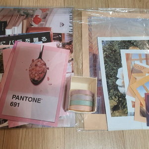 빈티지 감성 인테리어 사진 엽서 포스터+컬러 종이 테이프 이미지