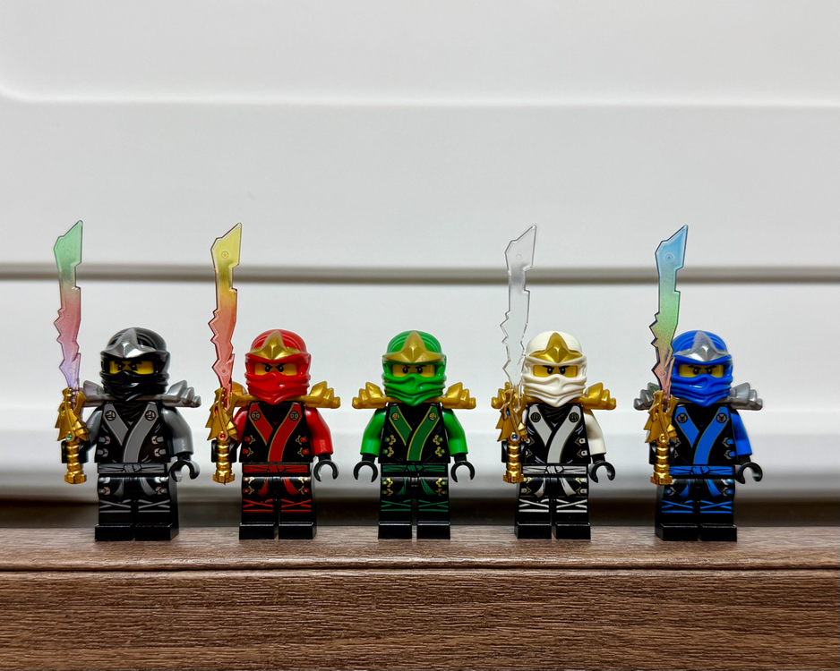 레고 닌자고 기모노 도복 전종+원소 블레이드 커스텀 레고 미니피규어 이미지