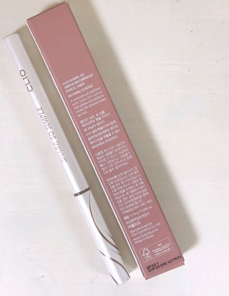[미개봉 새상품] 클리오 샤프 쏘 심플 워터프루프 펜슬 라이너 바닐라 베이지 애교살 이미지