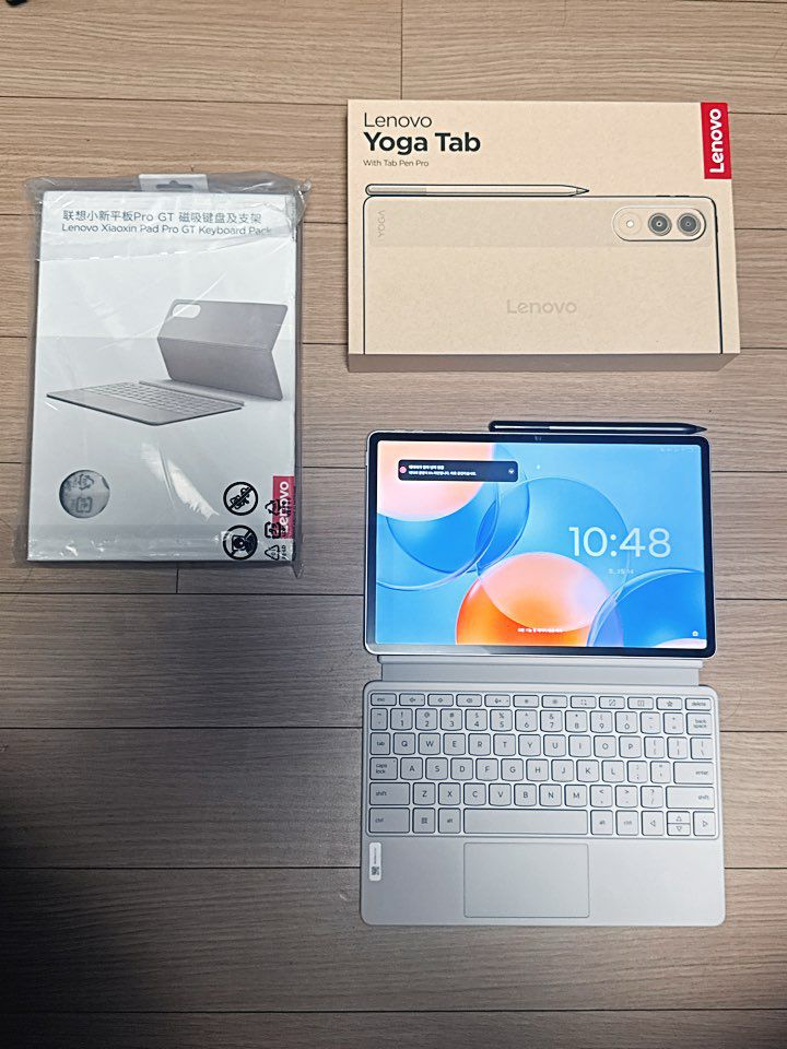 (박풀S급) 정발 레노버 Yoga Tab 11.1 AI (베이지) + 키보드 폴리오 케이스 이미지