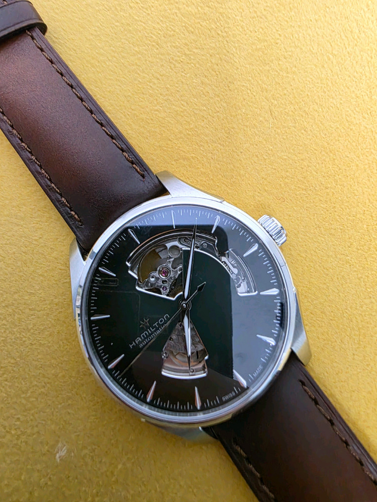 해밀턴 재즈마스터 오픈하트 녹판 42mm 판매합니다 이미지