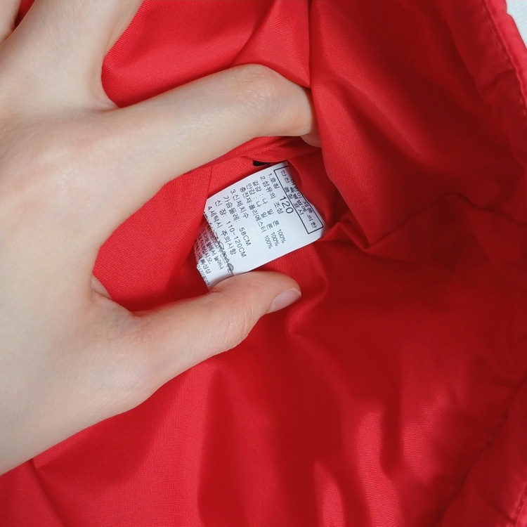 노스페이스/경량 레드 패딩 조끼 아동120/라덴 이미지