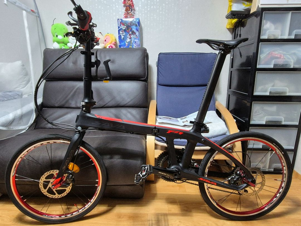 사바 Z1 22S 9.8kg 풀카본 접이식 자전거 미니벨로 (다혼 브롬톤 버디 턴버지류) 이미지