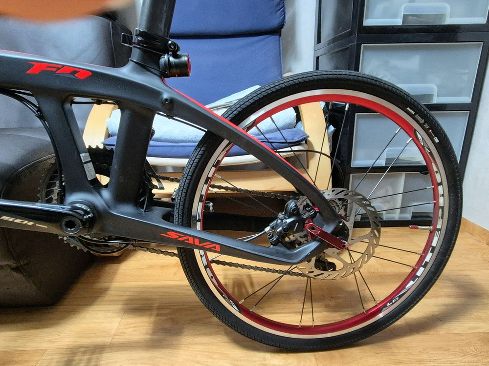 사바 Z1 22S 9.8kg 풀카본 접이식 자전거 미니벨로 (다혼 브롬톤 버디 턴버지류) 이미지