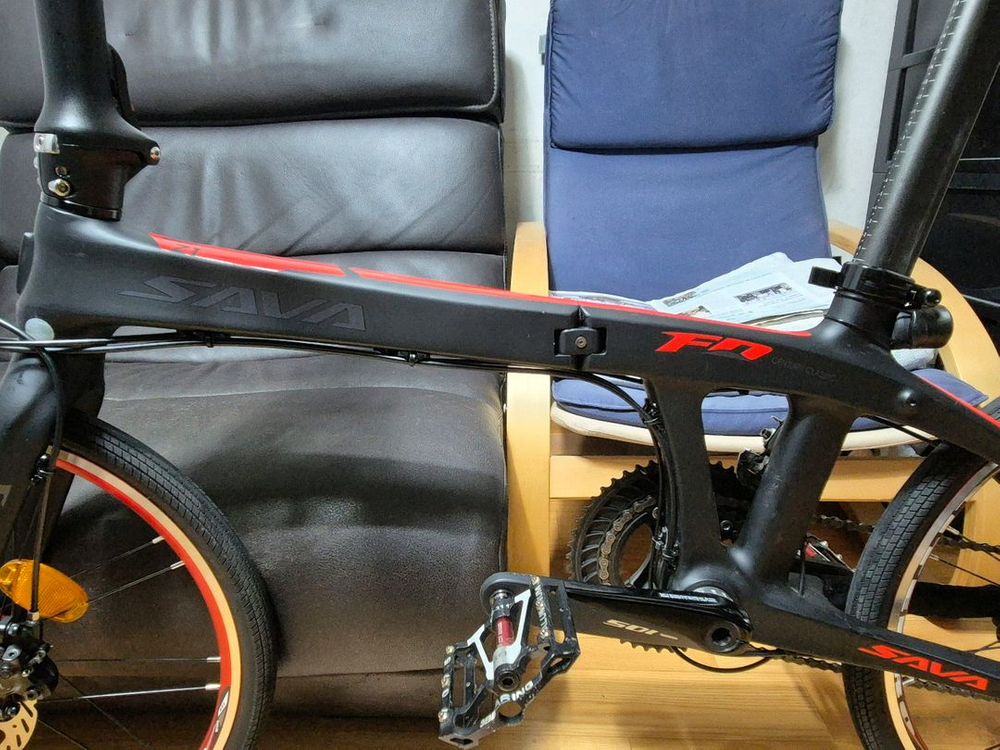 사바 Z1 22S 9.8kg 풀카본 접이식 자전거 미니벨로 (다혼 브롬톤 버디 턴버지류) 이미지