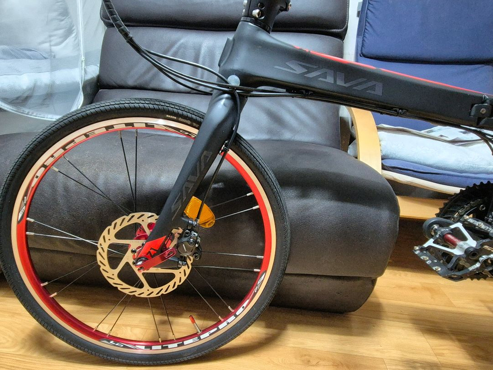 사바 Z1 22S 9.8kg 풀카본 접이식 자전거 미니벨로 (다혼 브롬톤 버디 턴버지류) 이미지