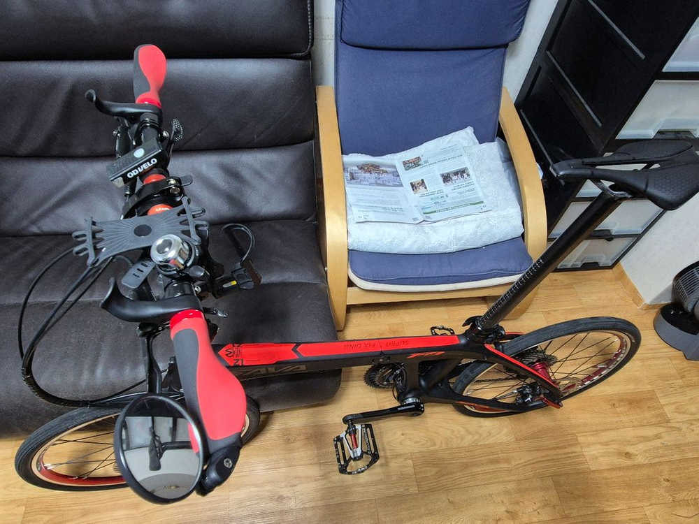 사바 Z1 22S 9.8kg 풀카본 접이식 자전거 미니벨로 (다혼 브롬톤 버디 턴버지류) 이미지