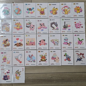 포켓몬띠부씰 러블리 30종 개봉세트 이미지