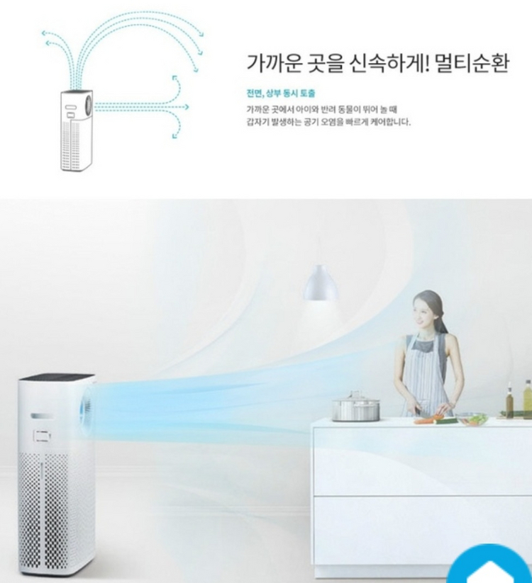 코웨이, 멀티순환 공기청정기 새필터드림장착 이미지