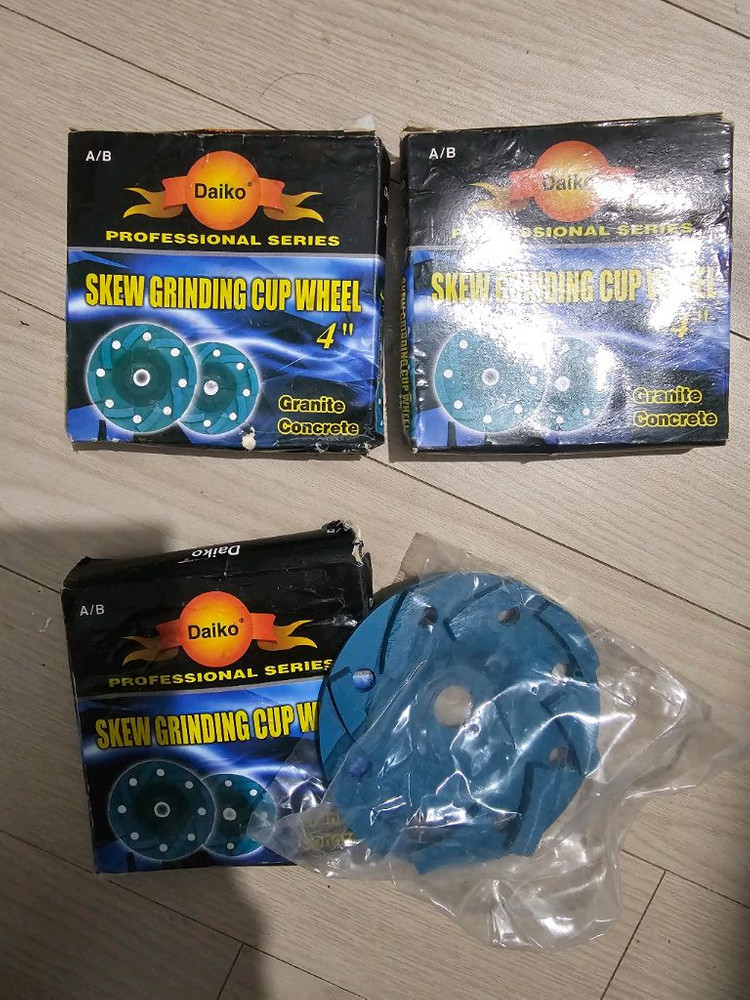 4인치 그라인더 평컵 휠 3개 이미지