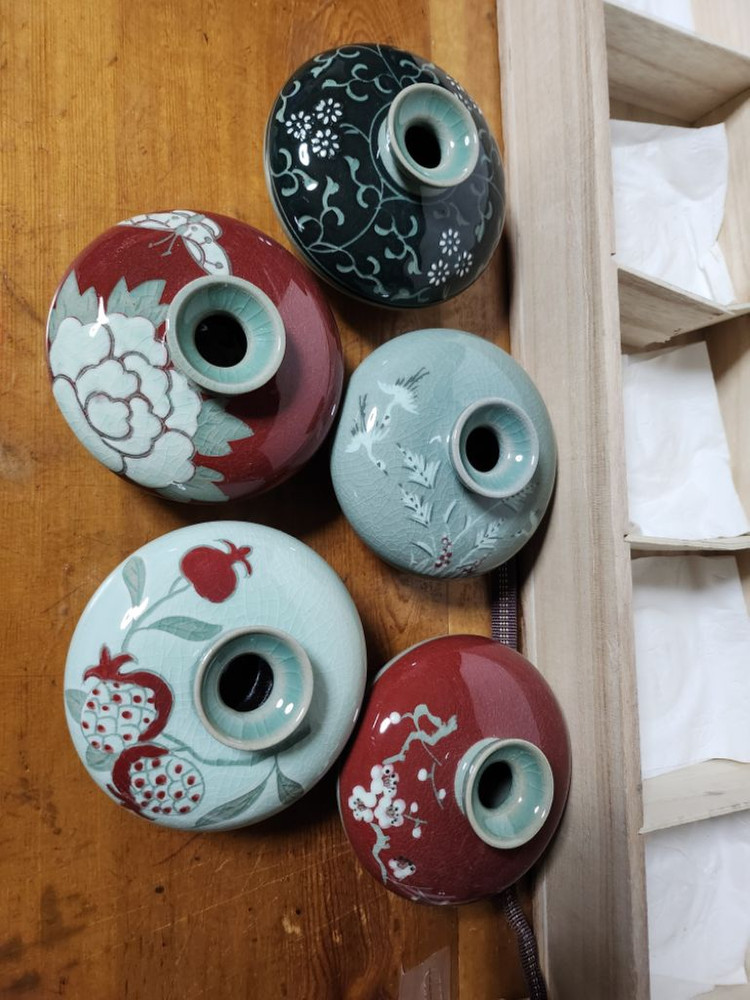 현곡도예 (바둑알 도자기 ) 5점 셋트 이미지