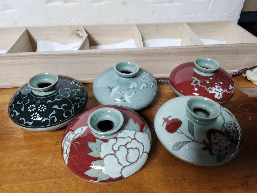 현곡도예 (바둑알 도자기 ) 5점 셋트 이미지