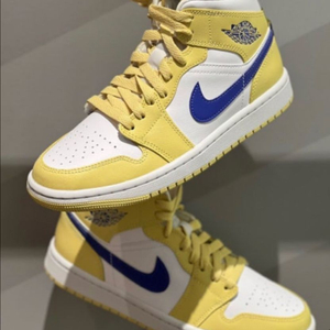 [새상품]나이키 에어조던1 미드 레몬 워시 245 이미지