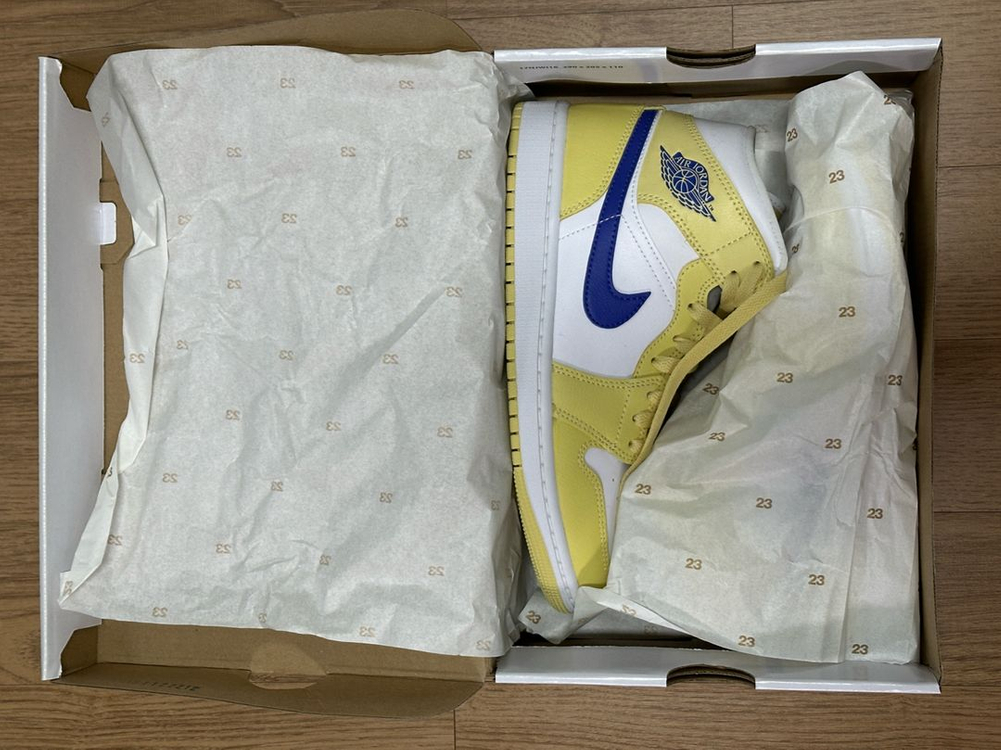 [새상품]나이키 에어조던1 미드 레몬 워시 245 이미지